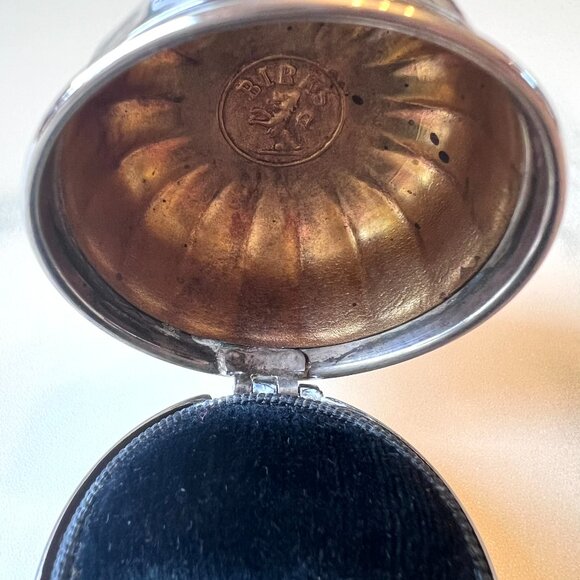 Luxury 1930s Birk's .925 Sterling Silver Bell-shaped Ring Box - Picture 10 of 13